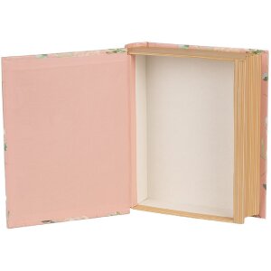 Clayre & Eef 66018 Коробка-книжка в форме розовых цветов 17x14x5 см