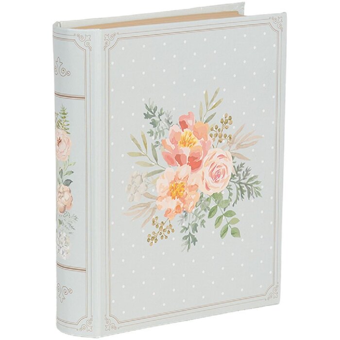 Clayre & Eef 66019 Шкатулка в форме книги сине-розовая 17x14x5 см Романтическая