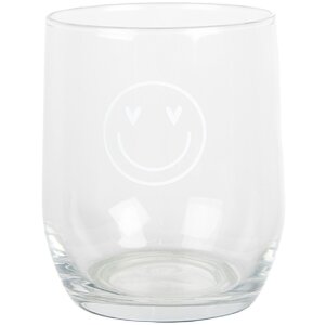 Clayre & Eef BHSGL0006 Trinkglas Smiley Transparent...