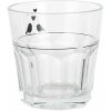 Clayre & Eef LBSGL0011 Стакан для питья 200 мл с романтическим дизайном в виде птичьего сердца Ø 8x8 см