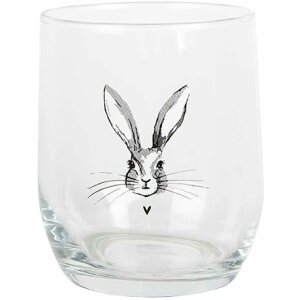 Clayre & Eef RUBGL0001 Trinkglas Hase Transparent...