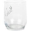 Clayre & Eef NWVGL0002 Trinkglas 300 ml Geweih-Motiv Herz Ø 8x9 cm Transparent