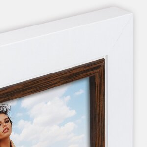 ZEP Holz-Fotorahmen Caen zweifarbig weiß braun verschiedene Größen