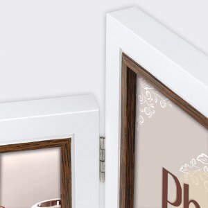 ZEP Holz-Fotorahmen Caen zweifarbig weiß braun verschiedene Größen