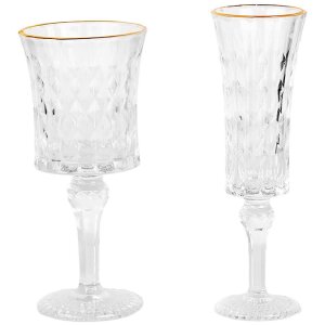 Clayre & Eef 6GL5011 Champagnerglas Ø 6x20 cm...