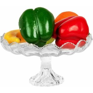 Clayre & Eef 6GL5013 Чаша на ножке стеклянная прозрачная Ø 23x12 см