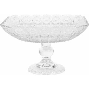 Clayre & Eef 6GL5015 Schale auf Fuß Transparent...