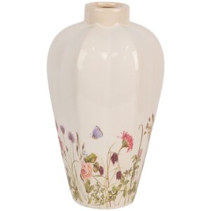 Clayre & Eef Vase Beige Rosa Keramik Landhausstil...