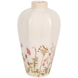 Clayre & Eef Vase Beige Rosa Keramik Landhausstil...