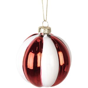 Clayre & Eef 6GL4336GG Christbaumkugel Glas Rot...