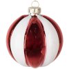 Clayre & Eef 6GL4336GG Christbaumkugel Glas Rot Weiß Ø 8x8 cm