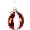 Clayre & Eef 6GL4336GG Christbaumkugel Glas Rot Weiß Ø 8x8 cm