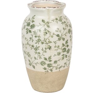 Clayre & Eef 6CE1943S Vase Grün Beige Keramik...