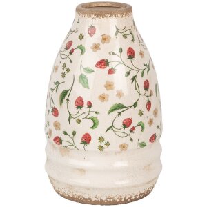 Clayre & Eef 6CE1946M Vase Beige Rot Keramik Ø...