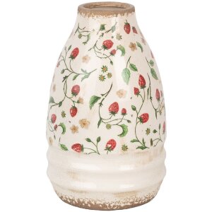 Clayre & Eef 6CE1946M Vase Beige Rot Keramik Ø...