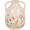 Clayre & Eef 6CE1947M Keramikvase Beige Rosa Ø 14x18 cm Landhausstil