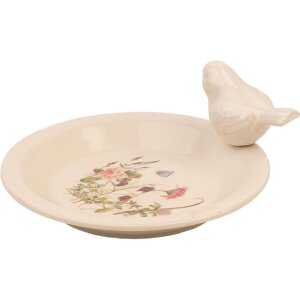 Clayre & Eef 6CE1948M Vogel Fressnapf Keramik Beige...