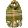 Juleeze JZSC0822GR Schal Grün Braun Muster 39x200 cm Synthetik Damen