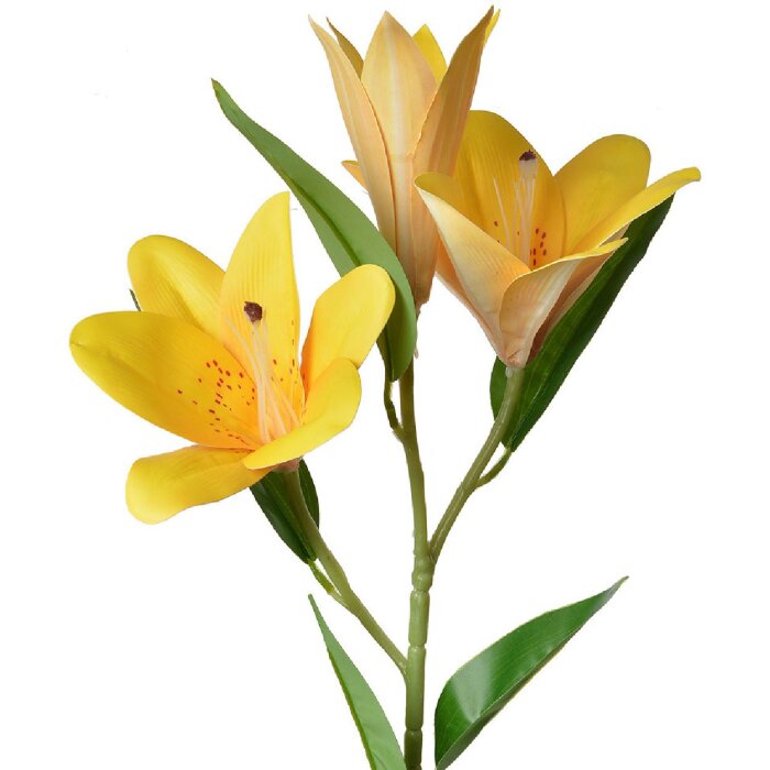 Clayre & Eef 5PL0119Y Декоративная ветка с цветами желтая 17x12x71 см Современный