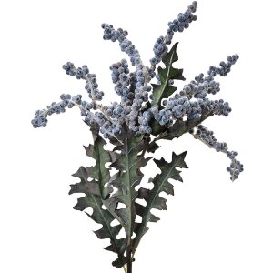 Clayre & Eef 6PL0329 Dekoration Zweig mit Blumen Blau...