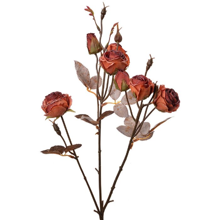 Clayre & Eef 6PL0330P Deko-Zweig mit Blumen Orange 16x9x73 cm