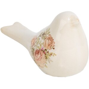 Clayre & Eef 6CE1951S Dekoration Vogel Beige Rosa...