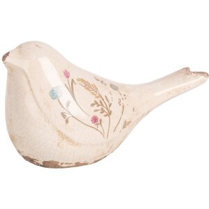 Clayre & Eef 6CE1952M Dekoration Vogel Beige Rosa...