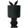 Clayre & Eef 6LMC0099ZVGR Настольная лампа Rabbit Black Green Ø20x43 см E27 60W