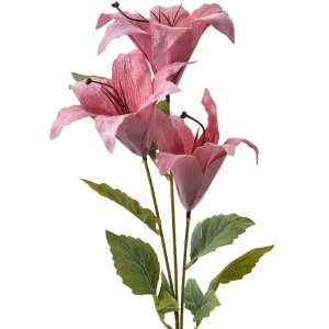 Clayre & Eef 6PL0337P Deko Zweig mit Blumen Rosa...