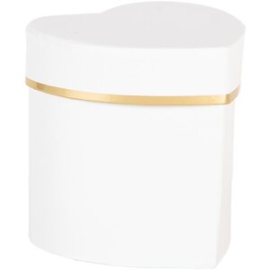 Clayre & Eef 66024W Geschenkbox Herzform Weiß...