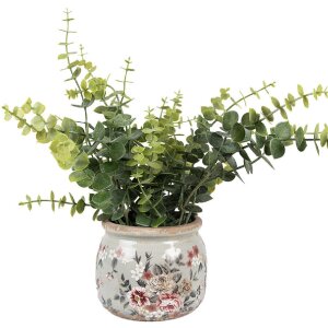 Clayre & Eef 6CE1964S Blumentopf Grau Rosa Ø...