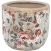 Clayre & Eef 6CE1966M Цветочный горшок серо-розовый Ø 14x13 см Стиль кантри