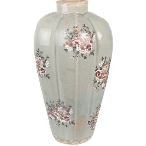 Clayre & Eef 6CE1970S Vase Grau Rosa Ø17x28 cm...