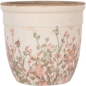 Clayre & Eef 6CE1974L Blumentopf Keramik Beige Rosa...