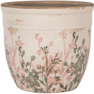 Clayre & Eef 6CE1974M Blumentopf Keramik Beige Rosa...