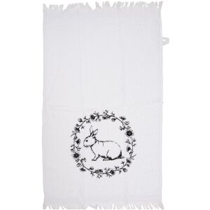 Clayre & Eef Gästetuch Baumwolle Weiß...