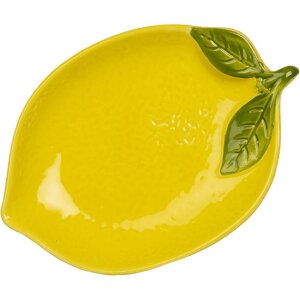 Clayre & Eef 6CEBO0084M Schale Zitrone 15x11x2 cm Gelb