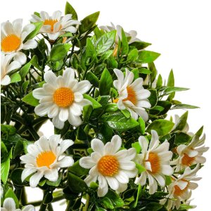 Clayre & Eef 6PL0324S Dekorative Kunstblume Kugel Gänseblümchen Ø 17 cm