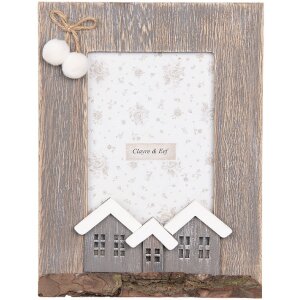 Clayre & Eef 2F1224 Fotorahmen Braun Weiß...