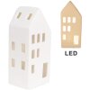 Clayre & Eef 6CE1793 Porzellan LED Haus 7x6x15 cm Weiß
