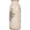 Clayre & Eef 6CE1980L Vase Keramik Beige Rosa Ø 8x20 cm Landhausstil