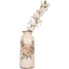 Clayre & Eef 6CE1980L Vase Keramik Beige Rosa Ø 8x20 cm Landhausstil
