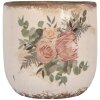 Clayre & Eef 6CE1981M Blumentopf Keramik Beige Rosa Ø 14x13 cm