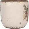 Clayre & Eef 6CE1981M Blumentopf Keramik Beige Rosa Ø 14x13 cm