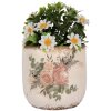 Clayre & Eef 6CE1981M Blumentopf Keramik Beige Rosa Ø 14x13 cm