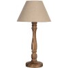 Clayre & Eef 6LMC0105 Настольная лампа Wood Textile Brown Beige Ø26x50 см E27/max 40W