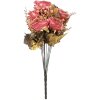 Clayre & Eef 6PL0340 Künstliche Blume Strauß Rosen Rosa Gold 18x15x50 cm