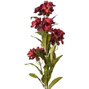 Clayre & Eef 6PL0343R Deko Zweig mit Blumen Rot...