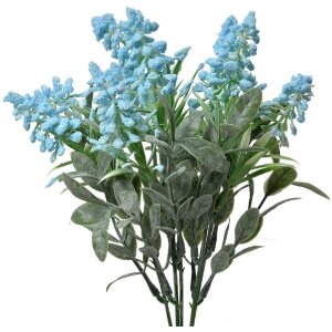 Clayre & Eef 6PL0351BL Dekoration Zweig Blumen Blau...