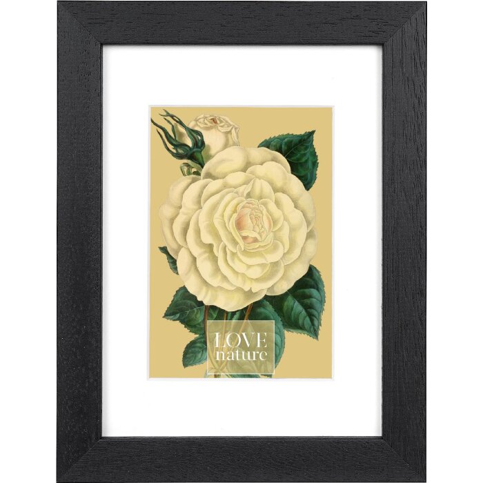 Goldbuch Bilderrahmen Rustiq schwarz 13x18 cm mit Passepartout 9x13 cm